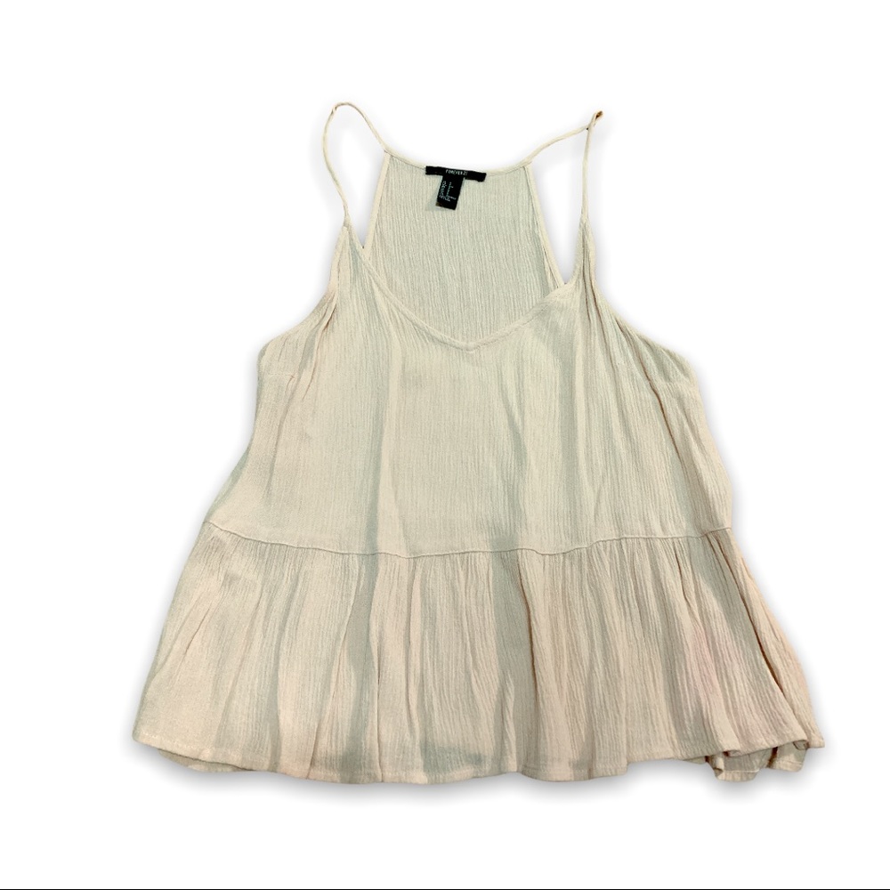 Forever21 Light Pink Peplum Tank